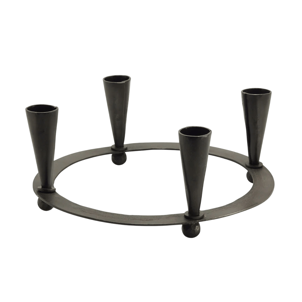 IRON BLACK ADVENT CANDLE HOLDER